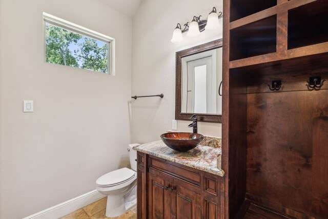 4161 San Juan Ave, Prosper, TX 75078 - half bathroom with baseboards, toilet, and vanity