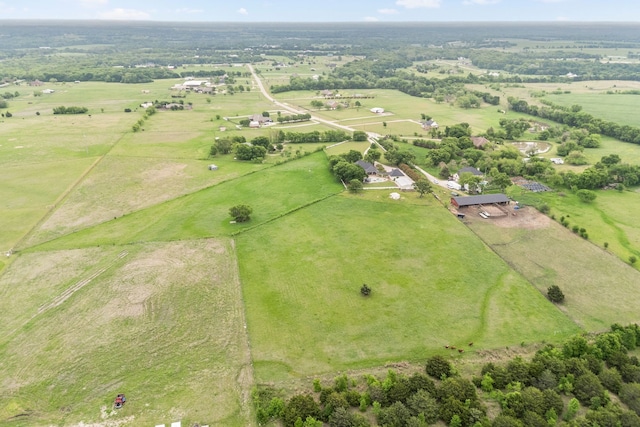 bird's eye view with a rural view