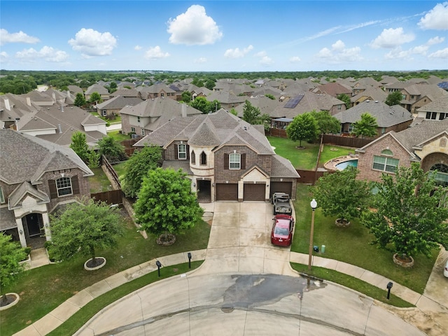 bird's eye view featuring a residential view