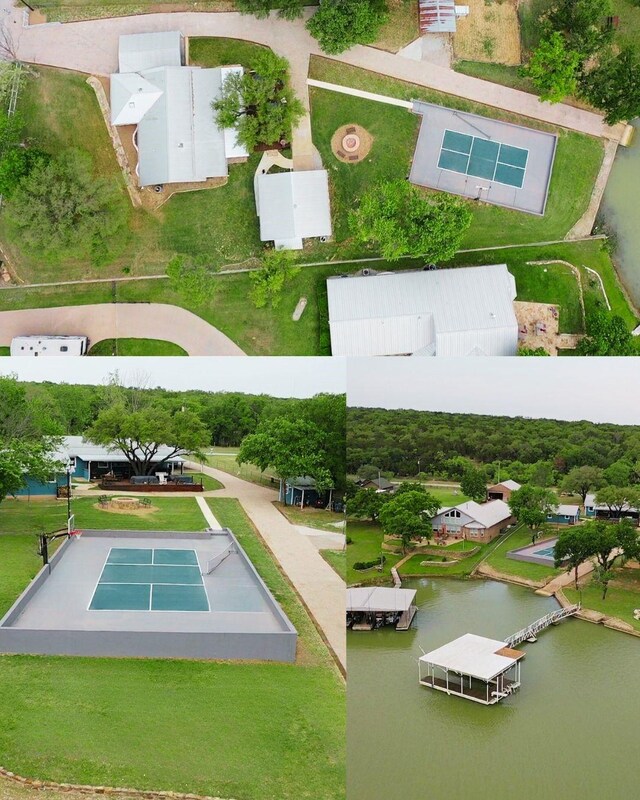 520 Deer Trl, Gordon, TX 76453 - birds eye view of property with a water view