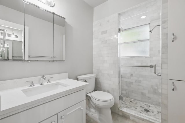 3141 La Kenta Cir, Farmers Branch, TX 75234 - full bath with a stall shower, toilet, and vanity