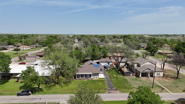 aerial view with a residential view