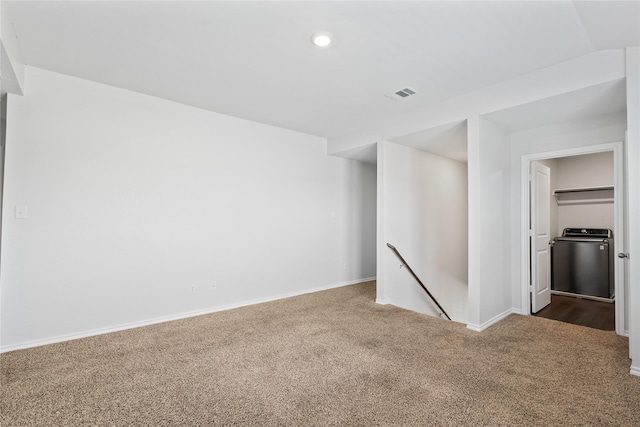 interior space featuring visible vents and baseboards