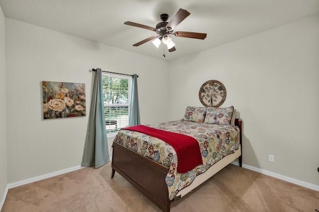 8450 Old Springtown Rd, Springtown, TX 76082 - carpeted bedroom featuring baseboards and a ceiling fan