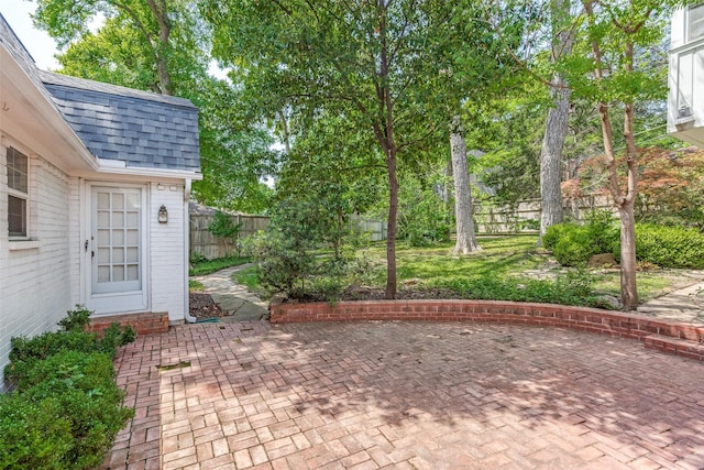 view of patio with a fenced backyard
