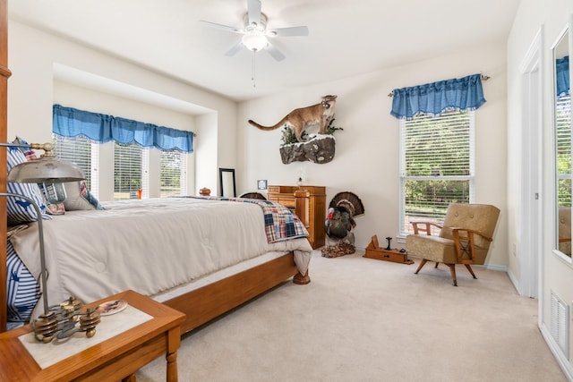 6263 Fm 934, Milford, TX 76670 - carpeted bedroom with visible vents and ceiling fan