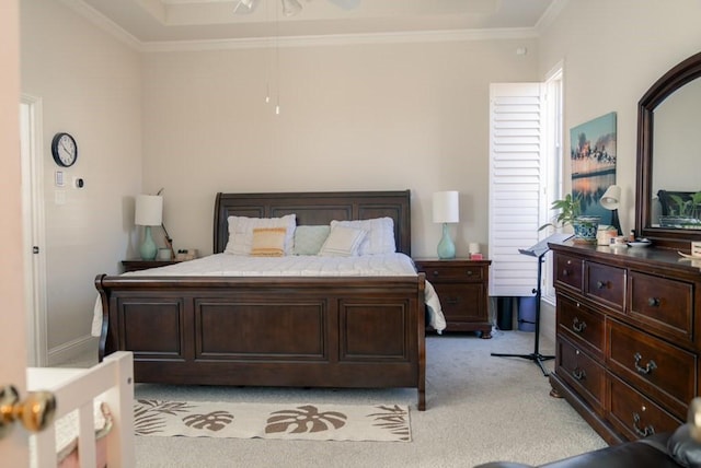 436 Dakota Dr, Murphy, TX 75094 - bedroom with light carpet and ornamental molding