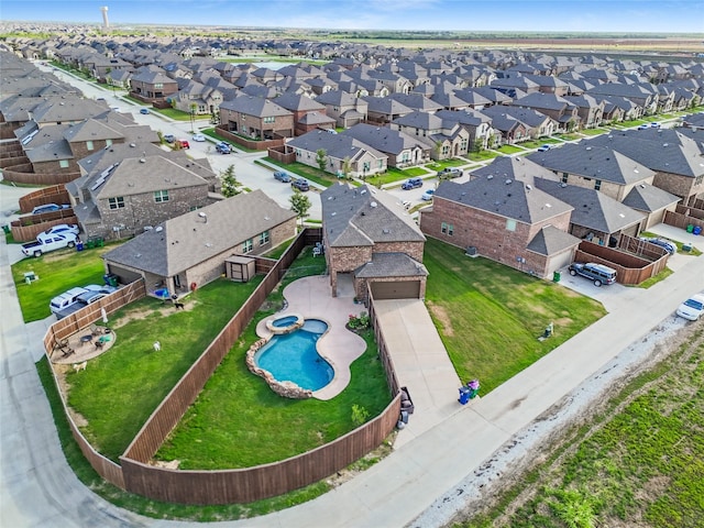 aerial view featuring a residential view