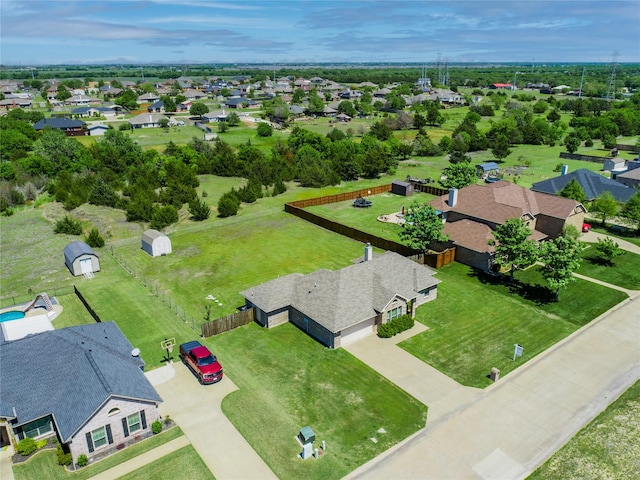 bird's eye view featuring a residential view