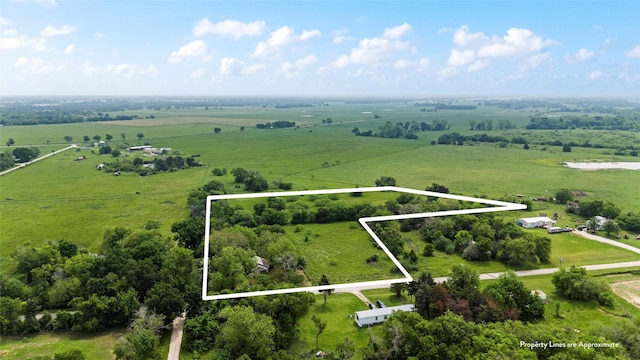 1605 Tyler St, Thornton, TX 76687 - birds eye view of property featuring a rural view