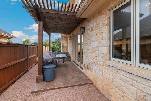 1608 Ridgewood Dr, Waco, TX 76710 - view of patio featuring a pergola and a fenced backyard