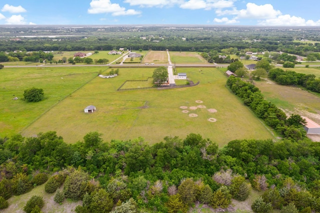 drone / aerial view featuring a rural view