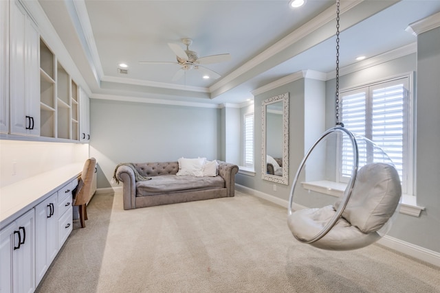 6100 Old Clarksville Rd, Reno, TX 75462 - sitting room with plenty of natural light, light carpet, baseboards, and a ceiling fan