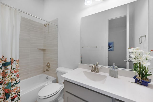 731 Drummond Dr, Prosper, TX 75078 - bathroom with shower / bath combo, vanity, and toilet