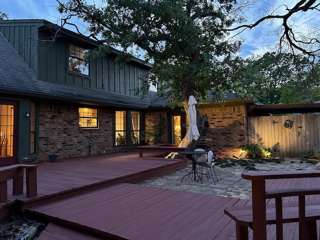 wooden deck with fence