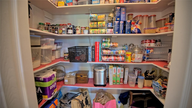 view of storage area
