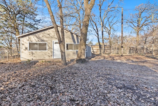 view of home's exterior with a fenced backyard