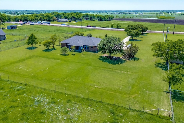 drone / aerial view featuring a rural view