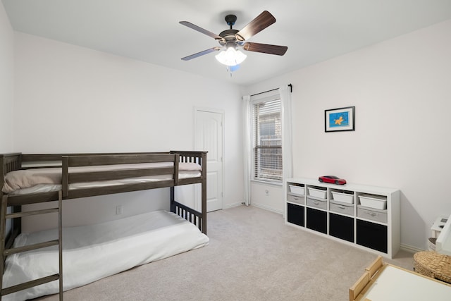 230 Heatherstone Dr, Midlothian, TX 76065 - carpeted bedroom with baseboards and ceiling fan