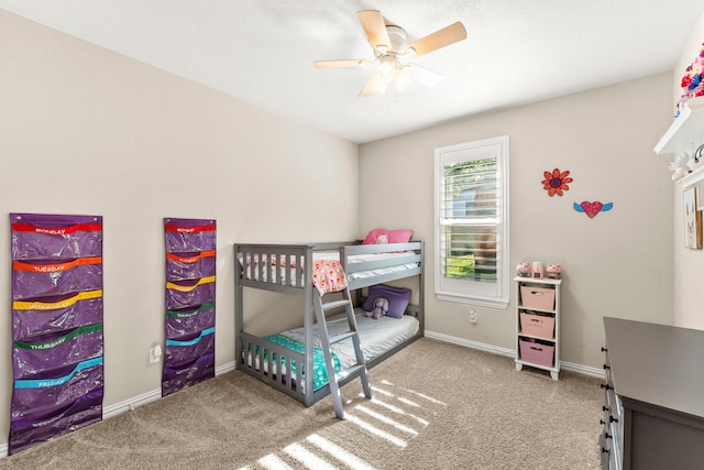 4114 Seminole Trl, Granbury, TX 76048 - bedroom with carpet, baseboards, and ceiling fan