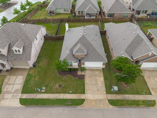bird's eye view featuring a residential view