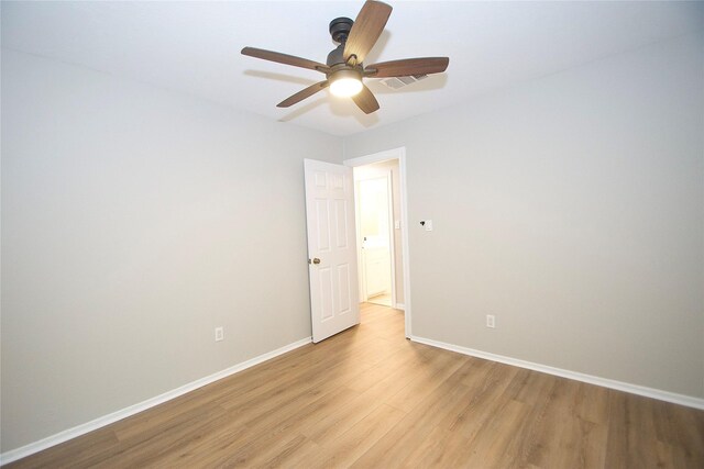 416 Rolling Hills Dr, Aledo, TX 76008 - spare room with light wood-type flooring, baseboards, and a ceiling fan