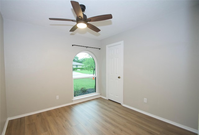 416 Rolling Hills Dr, Aledo, TX 76008 - unfurnished room featuring wood finished floors, baseboards, and ceiling fan