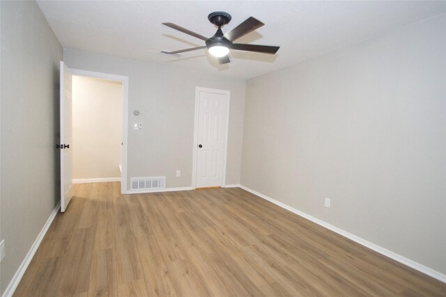 416 Rolling Hills Dr, Aledo, TX 76008 - unfurnished room with light wood finished floors, ceiling fan, and baseboards