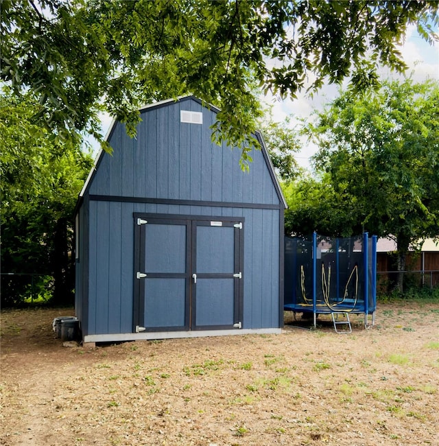 416 Rolling Hills Dr, Aledo, TX 76008 - view of shed with a trampoline