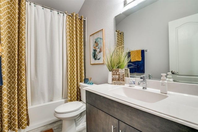 527 Whitney Ln, Lavon, TX 75166 - bathroom with wood finished floors, shower / bath combo, vanity, and toilet