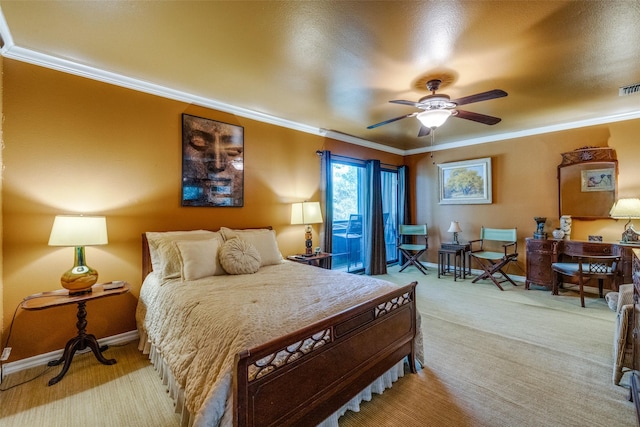 5713 Pershing Ave, Fort Worth, TX 76107 - bedroom featuring visible vents, crown molding, and baseboards