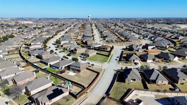 bird's eye view with a residential view