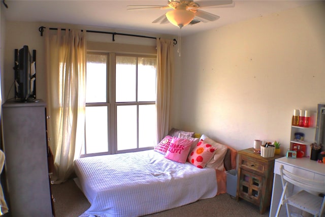 bedroom with carpet floors