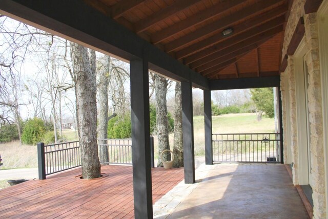 view of patio / terrace featuring a wooden deck