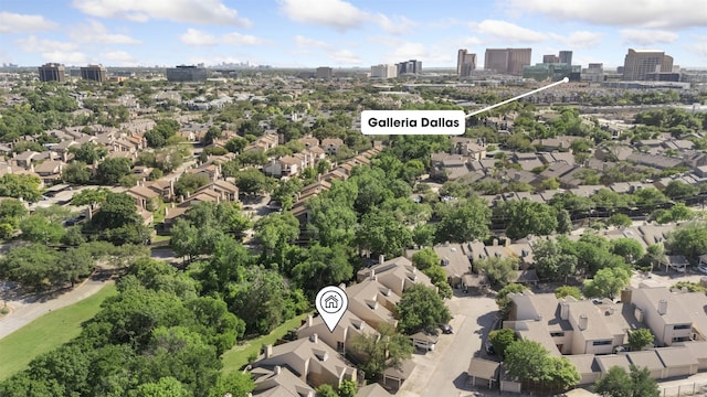 aerial view featuring a view of city