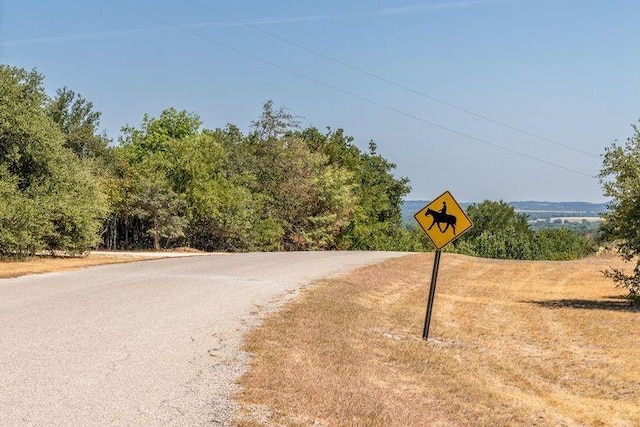 195 Lookout Pt, Stephenville, TX 76401 - view of asphalt street featuring traffic signs