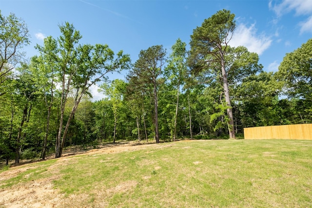 14835 Fallow Ln, Tyler, TX 75706 - view of yard featuring fence and a wooded view