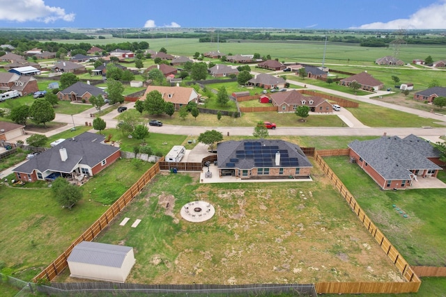 bird's eye view with a residential view