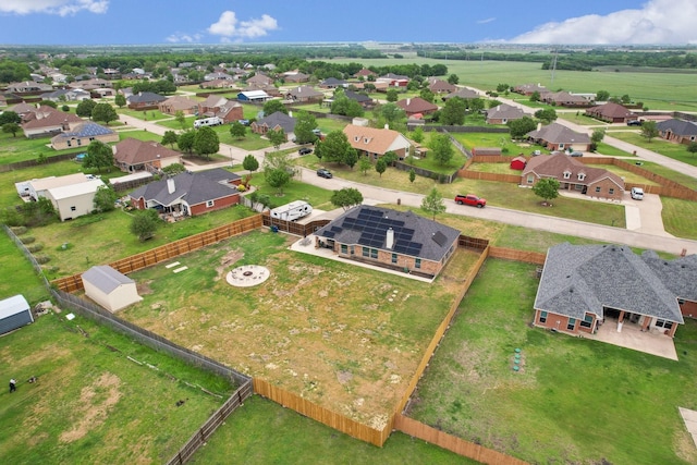 aerial view featuring a residential view