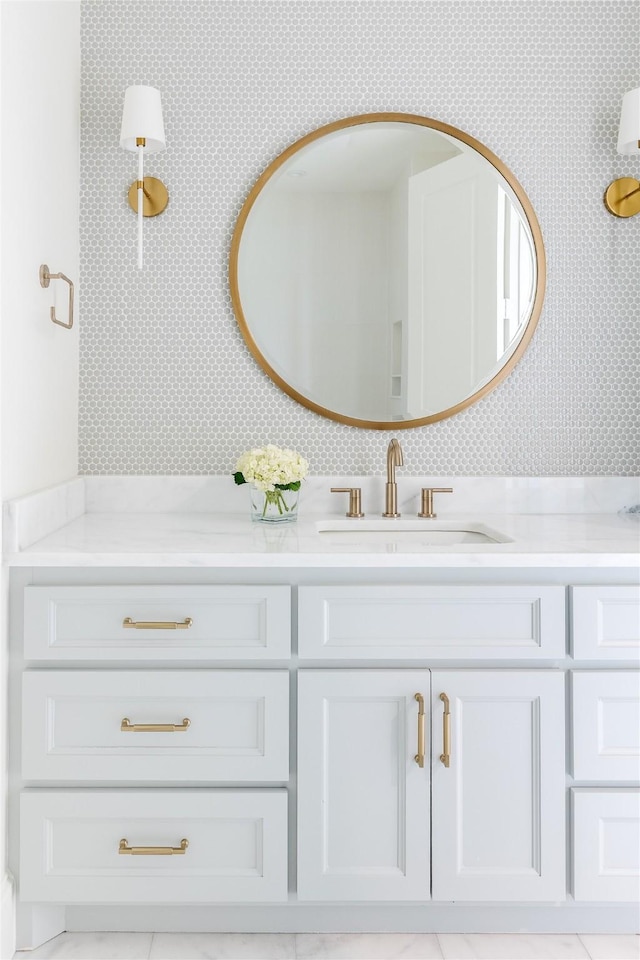 7206 Northaven Rd, Dallas, TX 75230 - bathroom with vanity and backsplash