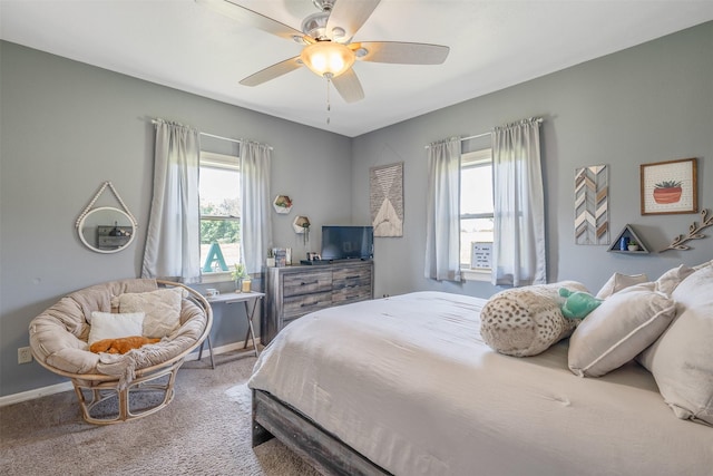 13043 W County Road 4182, Henderson, TX 75654 - carpeted bedroom with baseboards and ceiling fan