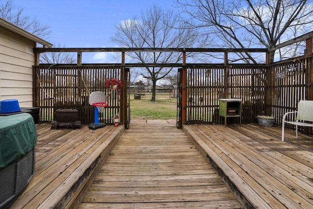 view of wooden terrace