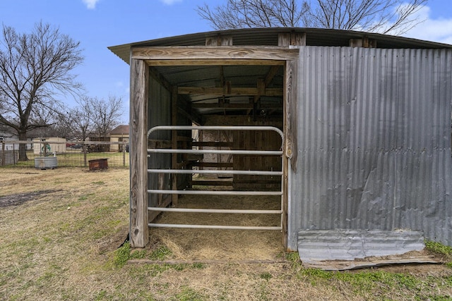 view of outdoor structure featuring an exterior structure and an outbuilding