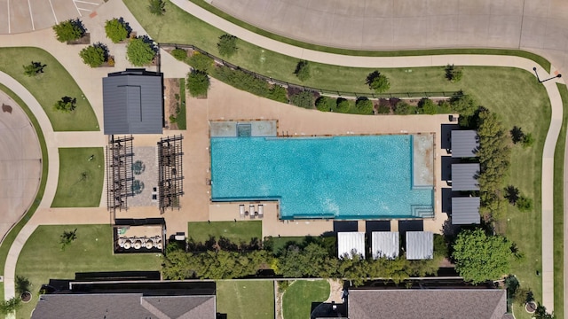 731 Calvin Way, Celina, TX 75009 - birds eye view of property featuring a water view and a residential view