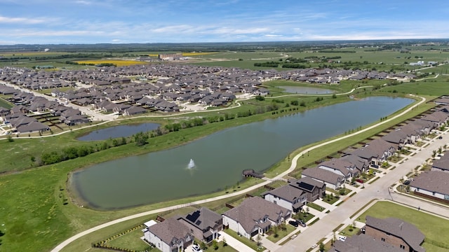 731 Calvin Way, Celina, TX 75009 - bird's eye view featuring a water view and a residential view