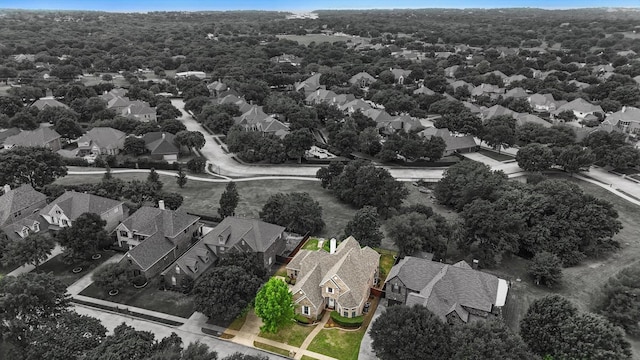 aerial view with a residential view