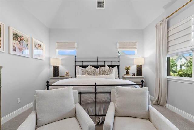 13645 Sweetwalk Pl, Fort Worth, TX 76008 - bedroom featuring vaulted ceiling, baseboards, and carpet