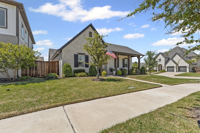 13645 Sweetwalk Pl, Fort Worth, TX 76008 - view of front of property featuring driveway and stone siding