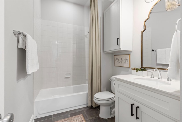 13645 Sweetwalk Pl, Fort Worth, TX 76008 - bathroom featuring vanity, toilet, and shower / bath combo