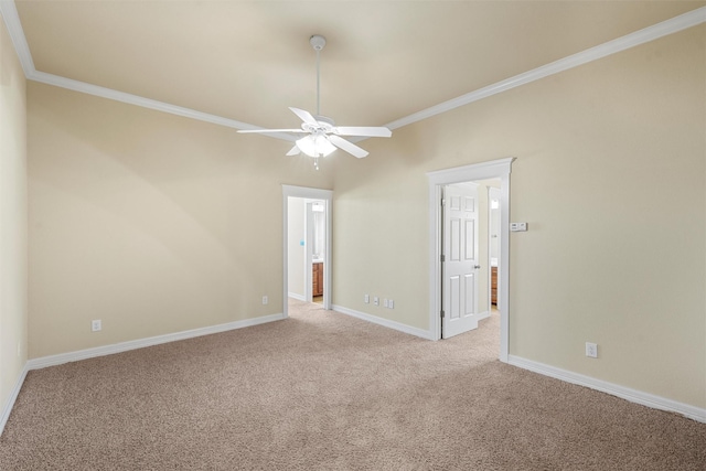 110 Bob White Cir, Lorena, TX 76655 - carpeted empty room with a ceiling fan, baseboards, and ornamental molding